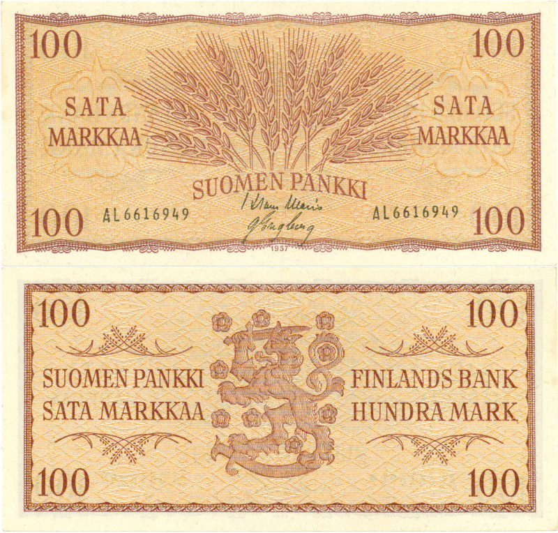 100 Markkaa 1957 AL6616949 kl.8-9